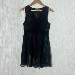 Pins & Needles Urban Outfitters Black Multicolor V Neck Sleeveless Dress Sz. 8